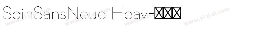 SoinSansNeue Heav字体转换